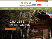 Tablet Screenshot of chalets-en-perigord.com